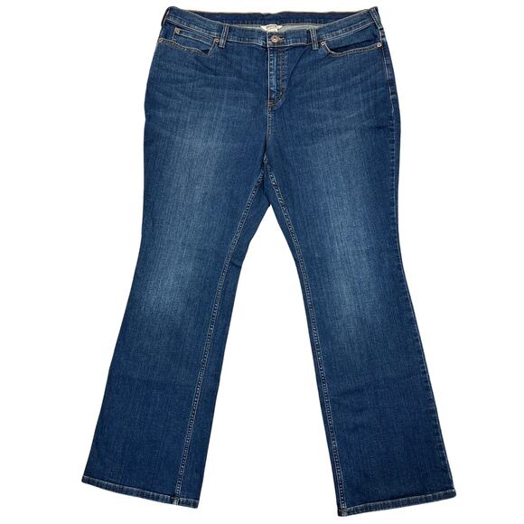 Duluth Daily Denim Bootcut Jeans Women Plus Sz 20 x 33" Dark Wash Stretch Flex - Picture 2 of 9